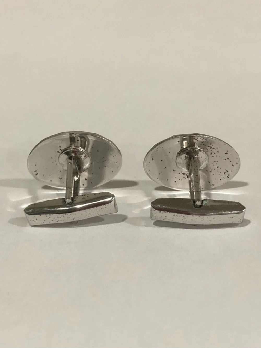 Sterling Silver Oval Textured Cuff Links Sterling T2 Vintage 10 Grams - Picture 5 of 14